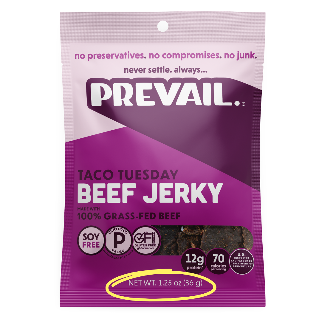 Taco Tuesday Beef Jerky Single Serve 1.25 oz 8 pack