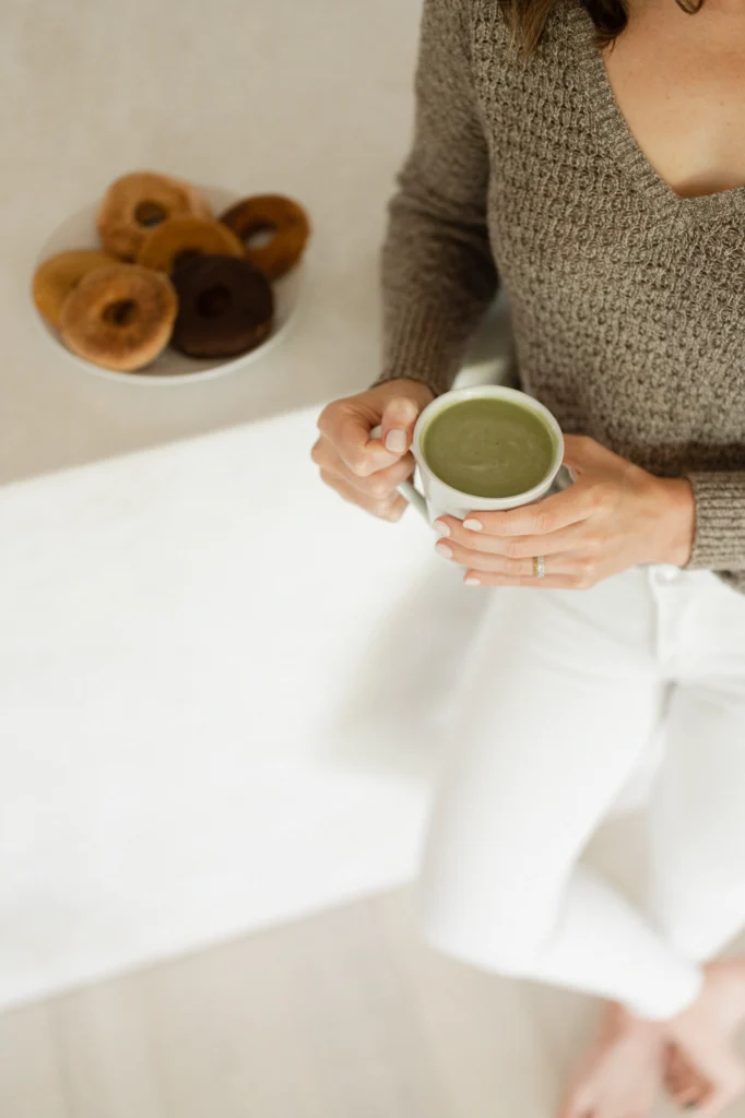 Jen Smiley holding her tea